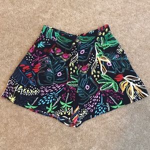 Topshop Tropical Print Shorts